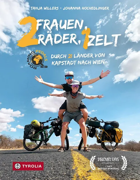 Buchcover "2 Frauen, 2 Räder, 1 Zelt"