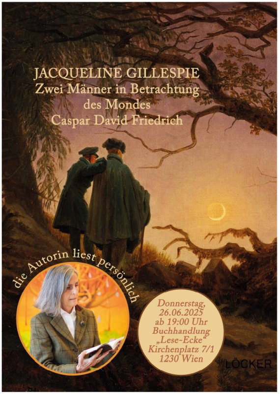 Buchcover "Zwei Männer in Berrachtung des Mondes"